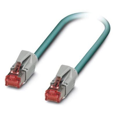 Phoenix Contact Cat5e Straight Male RJ45 to Straight Male RJ45 Ethernet Cable, Black Polyurethane Sheath, 3m