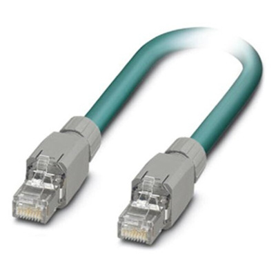 Phoenix Contact Cat5 Straight Male RJ45 to Straight Male RJ45 Ethernet Cable, Black Polyurethane Sheath, 10m