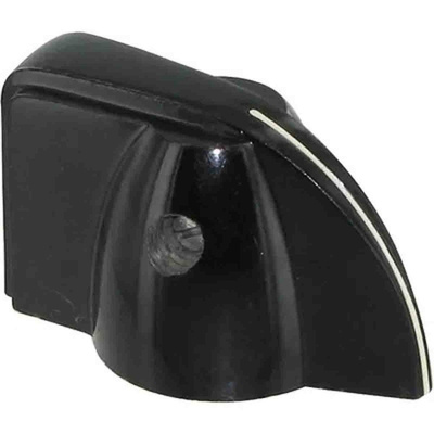 Ohmite Pointer Knob, Pointer Knob Type, 38.1mm Knob Diameter, Black, 6.35mm Shaft, For Use With 6.35mm Shafts