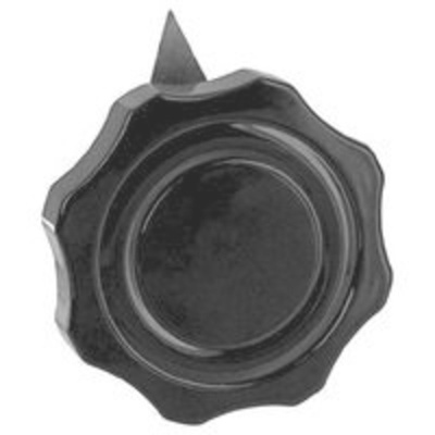 Ohmite Pointer Knob, Pointer Knob Type, 41.3mm Knob Diameter, Black, 6.35mm Shaft, For Use With 6.35mm Shafts