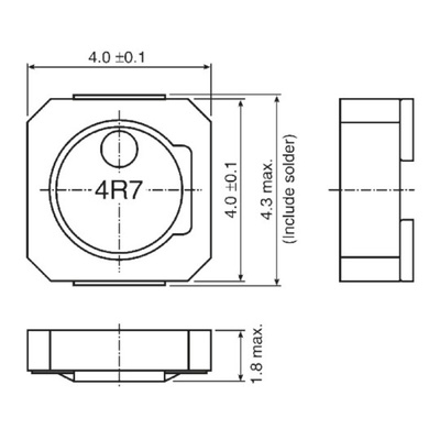 TDK, VLCF, 4018 Shielded Wire-wound SMD Inductor with a Ferrite Core, 10 μH ±20% Wire-Wound 1.26A Idc