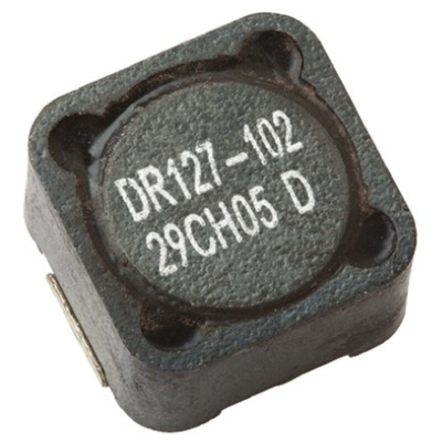 Cooper Bussmann, DR73/74/125/127, 0127 Shielded Wire-wound SMD Inductor with a Ferrite Core, 470 nH ±20% Wire-Wound 56A
