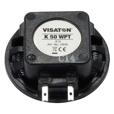 Visaton 8Ω 2W Miniature Speaker 50mm Dia. , 9mm Lead Length, 50 (Dia.) x 18mm