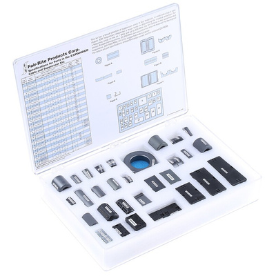 Fair-Rite 71 piece Ferrite Kit Includes Clips, Flat Cable Core, Flat Cable Snap-Its, Round Cable Cores, Round Cable