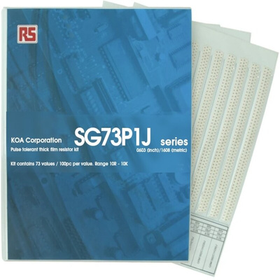 KOA, SG73P Thick Film, SMT 73 Resistor Kit, with 7300 pieces, 10Ω → 10kΩ