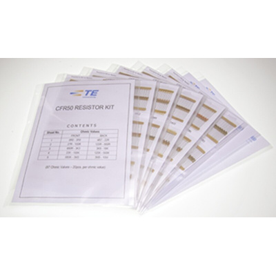 TE Connectivity, CFR50 Carbon Film, Through Hole 87 Resistor Kit, with 1740 pieces, 1 Ω → 10MΩ