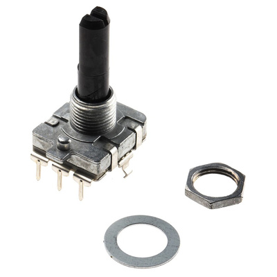 Alps Alpine 24 Pulse Incremental Mechanical Rotary Encoder with a 6 mm Flat Shaft, Through Hole