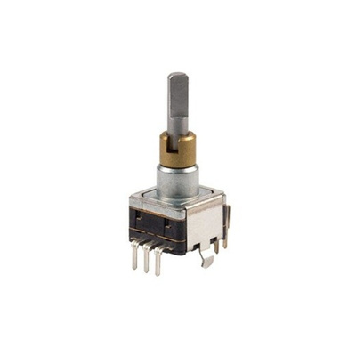 Bourns 15 Pulse Quadrature Mechanical Rotary Encoder with a 2 mm Flat (Inner Shaft), Slot (Outer Shaft) Shaft (Not