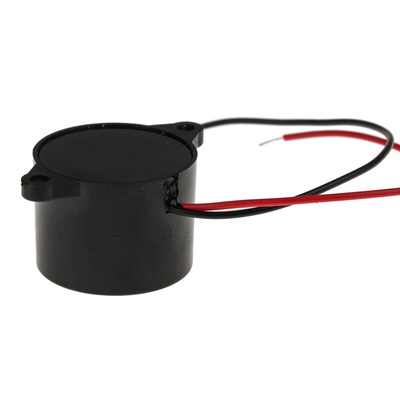 RS PRO 90dB Panel Mount Continuous Internal Piezo Buzzer, 33 x 23 x 17mm, 3V dc Min, 16V dc Max