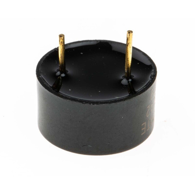 RS PRO 70dB Through Hole Continuous Internal Piezo Buzzer, 13.7 (Dia.) x 7.6mm, 3V dc Min, 20V dc Max