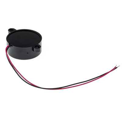 RS PRO 85dB Panel Mount Continuous Internal Piezo Buzzer, 32 (Dia.) x 13.5mm, 3V dc Min, 12V dc Max