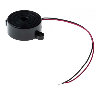 RS PRO 85dB Panel Mount Continuous Internal Piezo Buzzer, 32 (Dia.) x 13.5mm, 3V dc Min, 12V dc Max