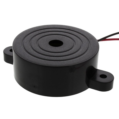RS PRO 81dB Panel Mount Intermittent Internal Piezo Buzzer, 60 x 41.8 x 16mm, 3V dc Min, 28V dc Max