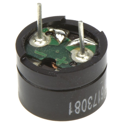 RS PRO 80dB Through Hole External Magnetic Buzzer Component, 12 x 8.5mm, 1V ac Min, 3V ac Max