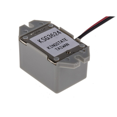 RS PRO 76dB Flange Mount Continuous Internal Magnetic Buzzer Component, 32 x 17 x 15.55mm, 20V dc Min, 28V dc Max