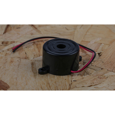 RS PRO 73dB Panel Mount Continuous Internal Piezo Buzzer, 23.8 (Dia.) x 14.5mm, 3V dc Min, 20V dc Max