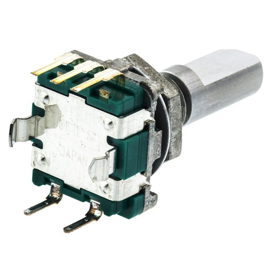 Alps Alpine 15 Pulse Mechanical Rotary Encoder Flat Shaft (Not Indexed), Through Hole