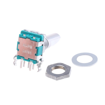 Alps Alpine 20 Pulse Mechanical Rotary Encoder Flat Shaft (Not Indexed), Through Hole