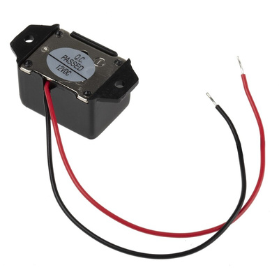 RS PRO 75dB Flange Mount Continuous Internal Magnetic Buzzer Component, 33.5 x 17 x 15.5mm, 9V dc Min, 15V dc Max