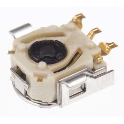 Alps Alpine 12 Pulse Incremental Mechanical Rotary Encoder with a 2.2 mm Hollow Shaft (Not Indexed), Bracket Mount,