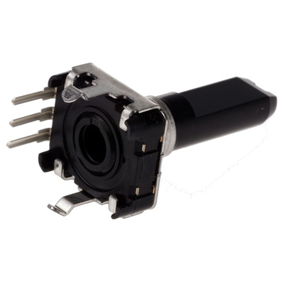 Alps Alpine 24 Pulse Incremental Mechanical Rotary Encoder with a 6 mm Flat Shaft (Not Indexed), Through Hole