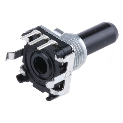 Alps Alpine 24 Pulse Incremental Mechanical Rotary Encoder with a 6 mm Flat Shaft (Indexed), Through Hole