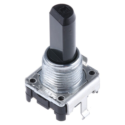 Alps Alpine 24 Pulse Incremental Mechanical Rotary Encoder with a 6 mm Flat Shaft (Indexed), Through Hole