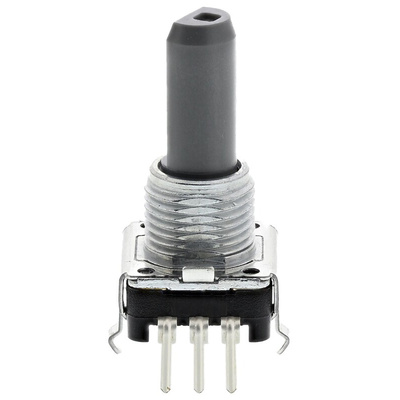 Alps Alpine 12 Pulse Incremental Mechanical Rotary Encoder with a 6 mm Flat Shaft (Not Indexed), Through Hole