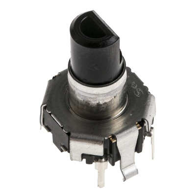 Alps Alpine 15 Pulse Incremental Mechanical Rotary Encoder with a 5.975 mm Flat Shaft (Not Indexed), Through Hole