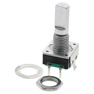 Bourns 24 Pulse Incremental Mechanical Rotary Encoder with a 6 mm Flat Shaft (Not Indexed), Through Hole
