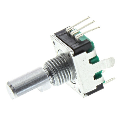 Bourns 18 Pulse Incremental Mechanical Rotary Encoder with a 6 mm Flat Shaft (Not Indexed), Through Hole