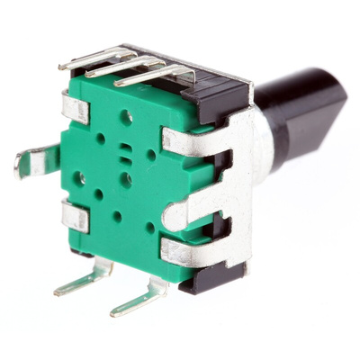 Bourns 24 Pulse Incremental Mechanical Rotary Encoder with a 6 mm Flat Shaft (Not Indexed), Through Hole