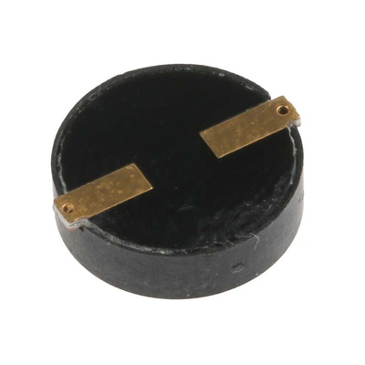 RS PRO 75dB SMD Square Wave External Piezo Buzzer, 10 (Dia.) x 3.1mm, 5V ac Min, 25V ac Max