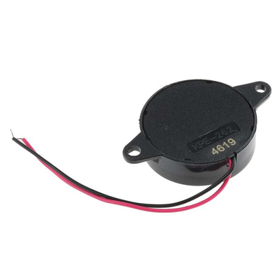 RS PRO 85dB Panel Mount Continuous Internal Piezo Buzzer, 30 (Dia.) x 10mm, 3V dc Min, 30V dc Max