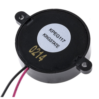 RS PRO 86dB Panel Mount Square Wave External Piezo Buzzer, 30 x 9.5mm, 30V ac Max