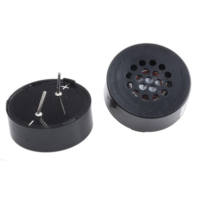 RS PRO 32Ω 0.1W Miniature Speaker 22.8mm Dia. , 6mm Lead Length, 22.8 (Dia.) x 8.7mm