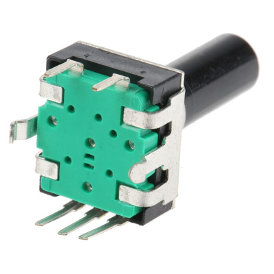 Bourns 24 Pulse Incremental Mechanical Rotary Encoder with a 6 mm Flat Shaft, Through Hole