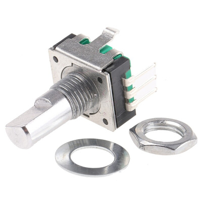 Bourns 24 Pulse Incremental Mechanical Rotary Encoder with a 6 mm Flat Shaft, Through Hole
