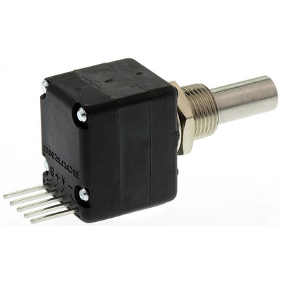 Bourns 5V dc 128 Pulse Optical Encoder with a 6.342 mm Plain Shaft, Bracket Mount, Axial PC Pin