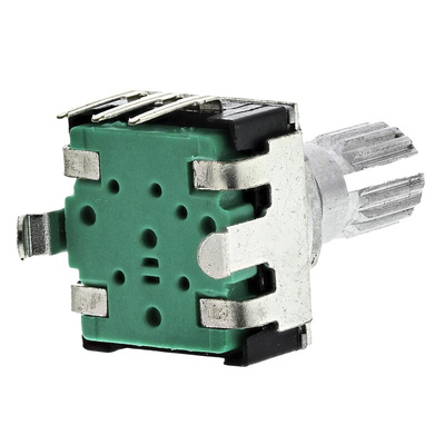 Bourns 24 Pulse Incremental Mechanical Rotary Encoder with a 6 mm Knurl Shaft (Indexed), Through Hole