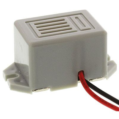 RS PRO 75dB Flange Mount Continuous Internal Magnetic Buzzer Component, 32 x 16.5 x 15.5mm, 2V dc Min, 4V dc Max