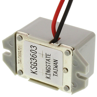 RS PRO 75dB Flange Mount Continuous Internal Magnetic Buzzer Component, 32 x 16.5 x 15.5mm, 2V dc Min, 4V dc Max