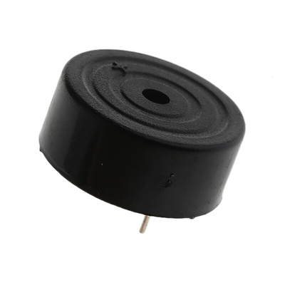 RS PRO 75dB Through Hole Continuous Internal Piezo Buzzer, 23.3 (Dia.) x 6.5mm, 3V dc Min, 20V dc Max