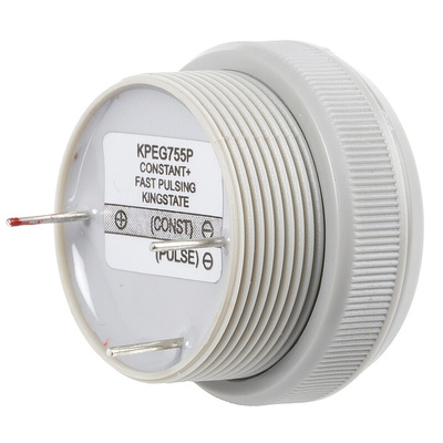 RS PRO 92dB Panel Mount Continuous, Fast Pulse Internal Piezo Buzzer, 35.5 (Dia.) x 23.5mm, 6V dc Min, 28V dc Max