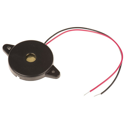RS PRO 97dB Panel Mount Continuous External Piezo Buzzer, 44.5 x 30 x 5.1mm, 50V ac Max