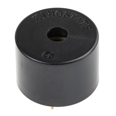 RS PRO 83dB Through Hole Continuous Internal Piezo Buzzer, 24 (Dia.) x 17.5mm, 3V dc Min, 20V dc Max