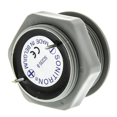 Sonitron 87dB Panel Mount Continuous Internal Buzzer, 36.5 x 26mm, 2V dc Min, 35V dc Max