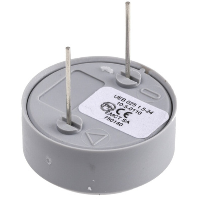 EMCT 95dB Through Hole Continuous Internal Piezo Buzzer, 25 x 11.2mm, 1.5V dc Min, 24V dc Max