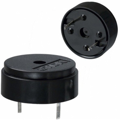 TDK 60dB PCB Mount High External Piezo Buzzer, 17 (Dia.) x 4.6mm, 3V ac Min, 30V ac Max