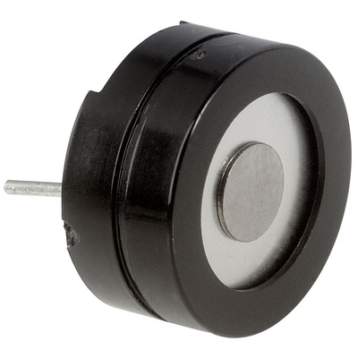 RS PRO 70dB PCB Mount Magnetic Buzzer Component, 12 (Dia.) x 5.5mm, 1V ac Min, 3V ac Max